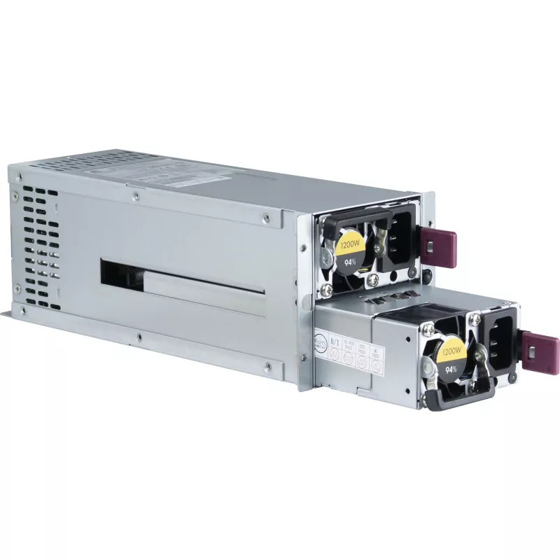 Toiteplokk INTER-TECH R2A-DV1200-N 1200 W 2U, 80 PLUS Platinum, 100–240 V, 50–60 Hz, hall
