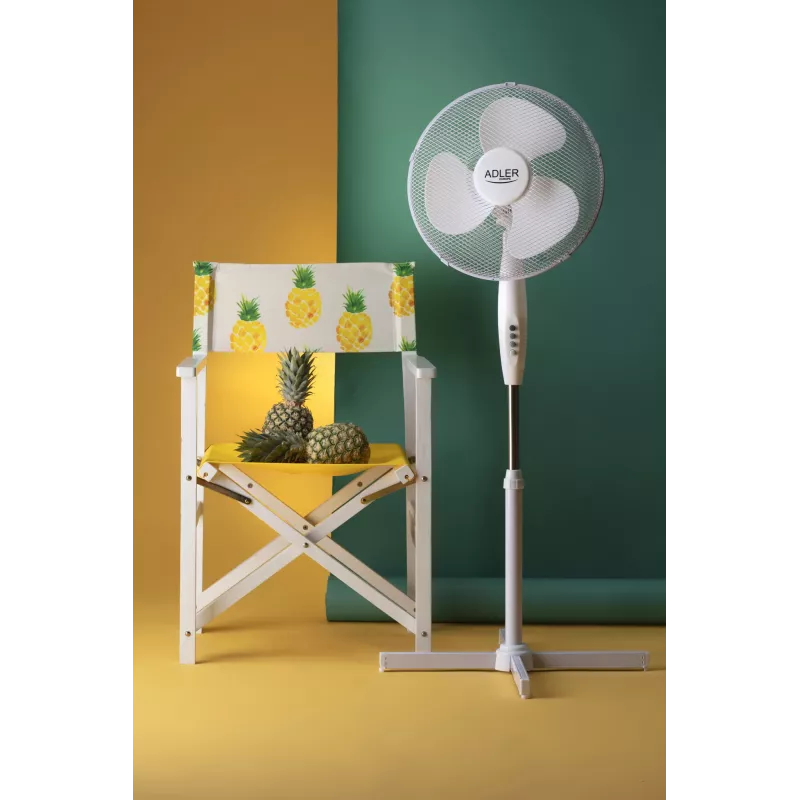 Adler | AD 7305 | Püstventilaator | Valge | Läbimõõt 40 cm | Kiiruste arv 3 | Ostsillatsioon | 45 W