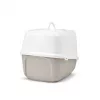 Kaetud kassiliivakast Savic Nestor Jumbo, plastik, 66,5×48,5×46,5 cm, kohvi/valge