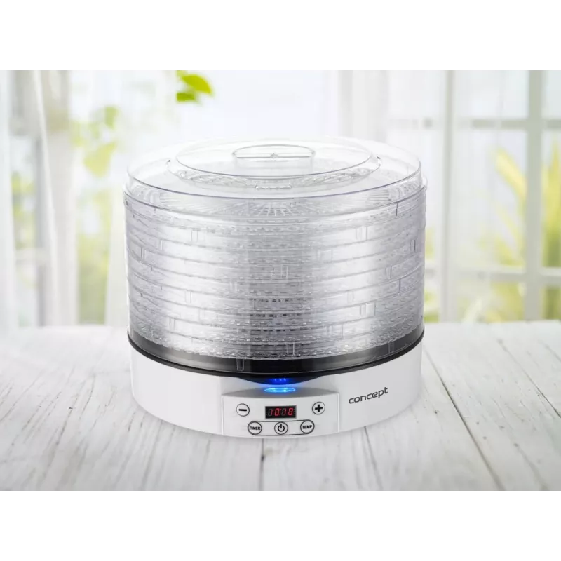 Toidukuivati Concept Solution SO2020, 500 W, LED-ekraan, hõbedane, 220–240 V, 3,3 cm resti läbimõõt