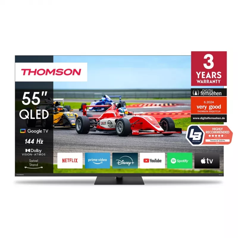 Thomson Q70 seeria 55QG7C14 teler 139,7 cm (55 inch) 4K Ultra HD Smart TV Wi-Fi must 350 cd/m²