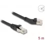 Võrgukaabel DeLOCK RJ45 Cat.6A 45° vasakpoolne nurga all otsele 5 m must