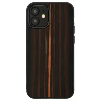 Kaitsev telefonikott Man and Wood iPhone 12 mini jaoks — eebenmust