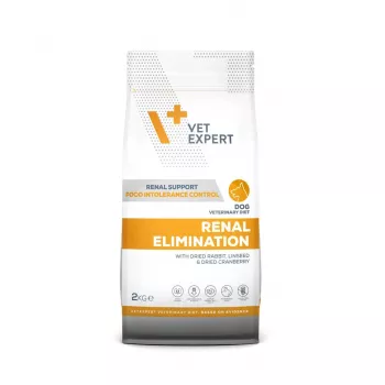 Kuiv koeratoit VETEXPERT Veterinary Diet Renal Elimination 2 kg — küülikumaitseline, täiskasvanud koertele, neerutoetus, 15,8% valku, 19,5% rasva