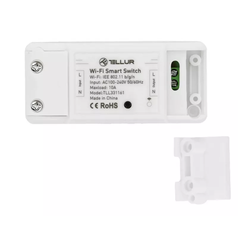 Juhtmevaba WiFi lüliti Tellur TLL331161 2200W — nutikas sisseehitatud relee lampidele ja seadmetele