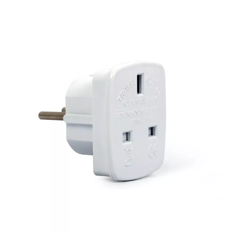 Gembird Cablexpert a-AC-UKEU-001 - Toiteadapter - Toiteadapter (S) toiteadapteriks (W) - Valge - Ühendkuningriik, Euroopa (a-AC-UKEU-001)