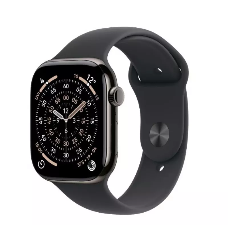 Nutikell Apple Watch Series 11 GPS + Cellular 42mm Slate Titaanist korpus Must Sport Rihm S/M