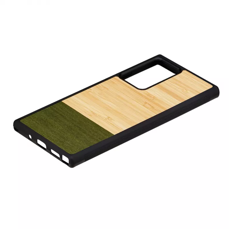 Telefonikest Man and Wood Galaxy Note 20 Ultra — bambusmetsa must kaitseümbris