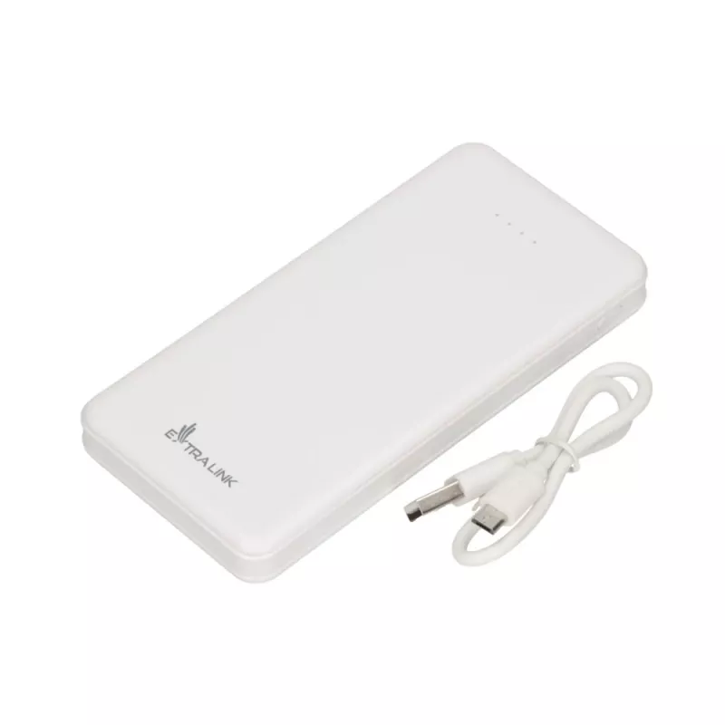 Akupank Extralink EPB-078W 10000 mAh valge, USB-C, 10 W väljund, laeb kuni 2 seadet