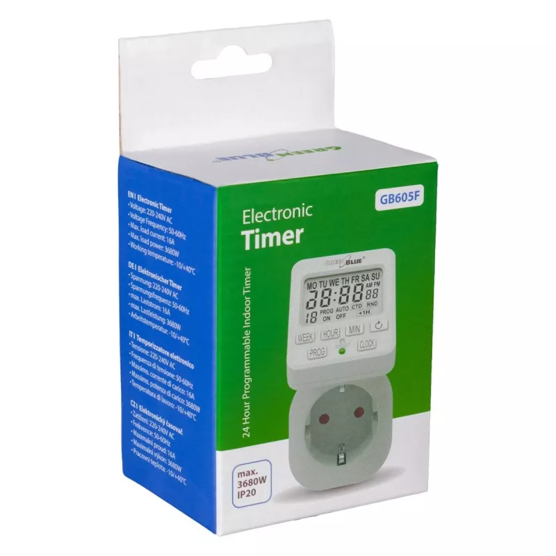 Digitaalne taimer GB605 E GreenBlue 16A IP20