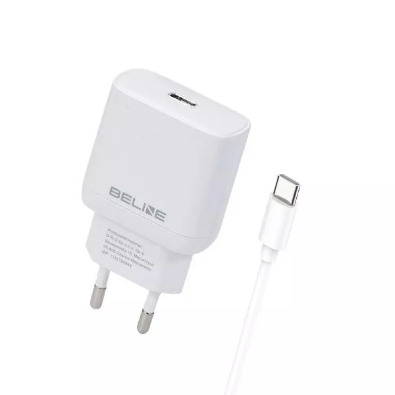 Laadija 25W USB-C + USB-C kaabel, valge