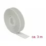 Haak-ja-aas-kinnitusteip DELOCK 18279 — hall, 20 mm × 3 m, 1 tk
