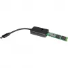 INTER-TECH adapter M.2 USB USB-C-ks K-1696-P2, emane M.2, isane USB-C, 5V, 37×54×12 mm, must