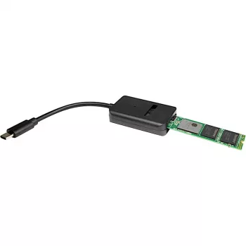 INTER-TECH adapter M.2 USB USB-C-ks K-1696-P2, emane M.2, isane USB-C, 5V, 37×54×12 mm, must