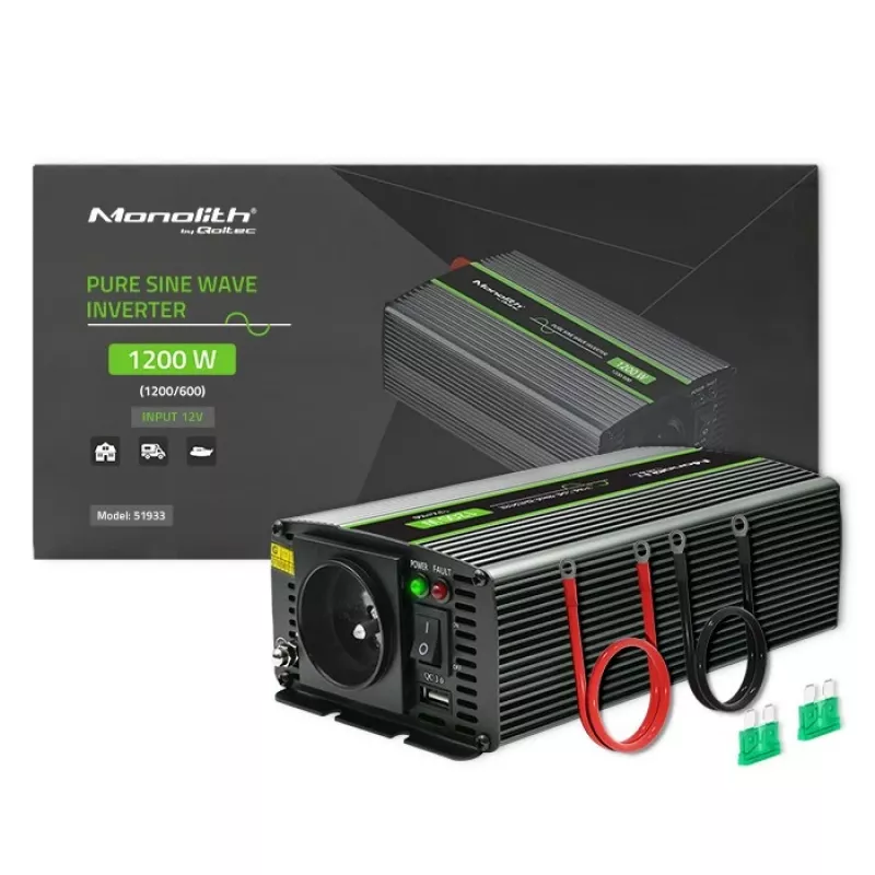 Autoinverter Qoltec Monolith 1200 W must 12 V