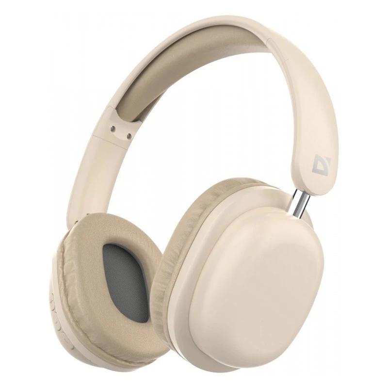 Juhtmevabad kõrvapealsed kõrvaklapid DEFENDER EEMOTION B640 BEEŽ — binauraalsed, suletud akustikaga, USB-C, AUX, 20–20000 Hz, 105 dB
