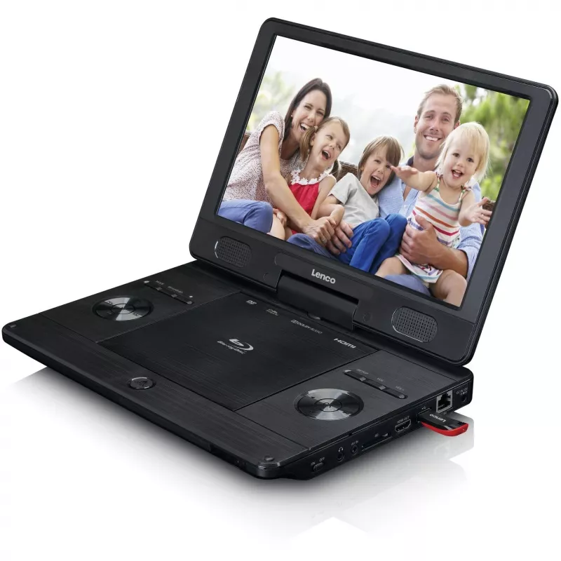 Lenco BRP-1150BK - Blu-ray-plaadimängija - Kaasaskantav - Ekraan: 29,5 cm (11,5 inch) - Must