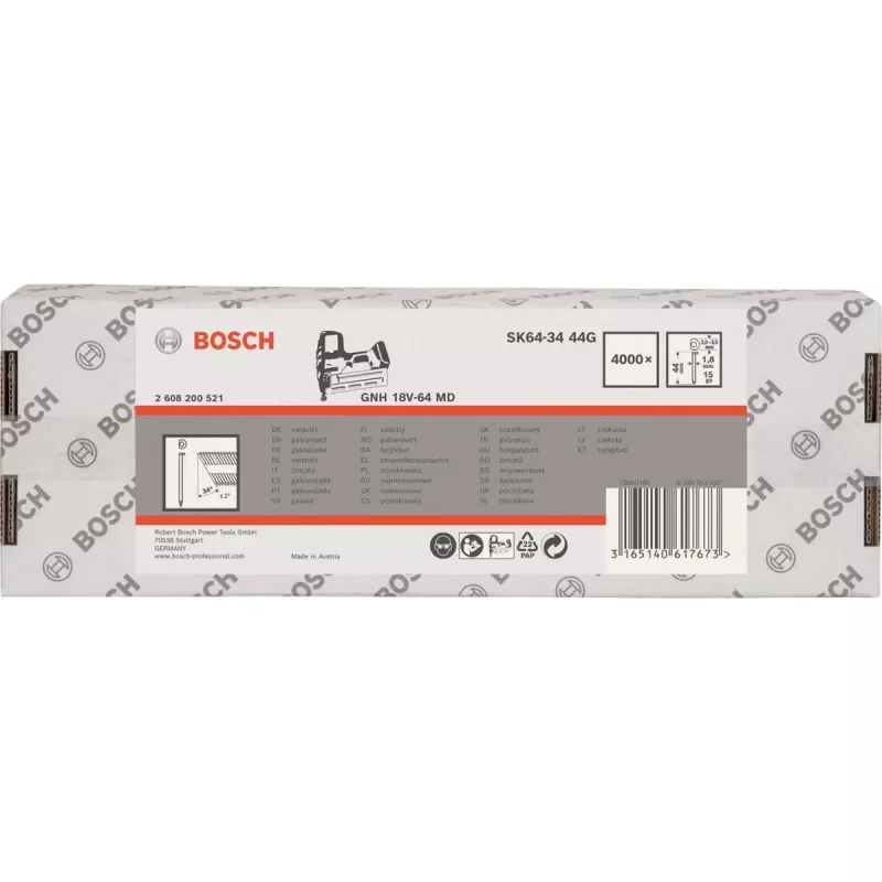 Bosch 34-kraadised 1,8/15g viimistlusnaelad