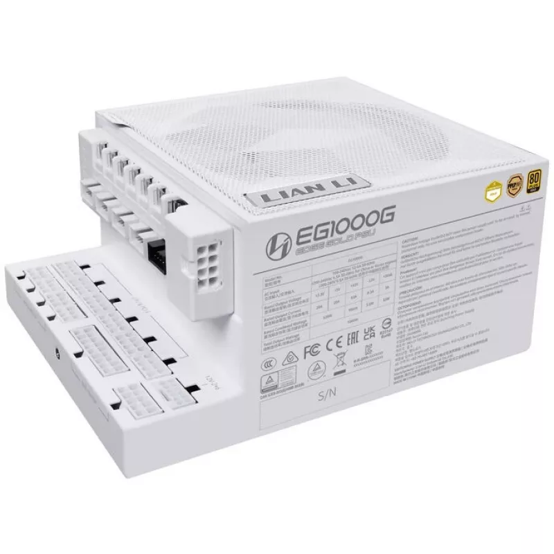 Toiteplokk Lian Li EDGE GOLD 1000, 1000 W, 80 PLUS Gold, ATX 3.1, PCIe 5.1, USB jaotur