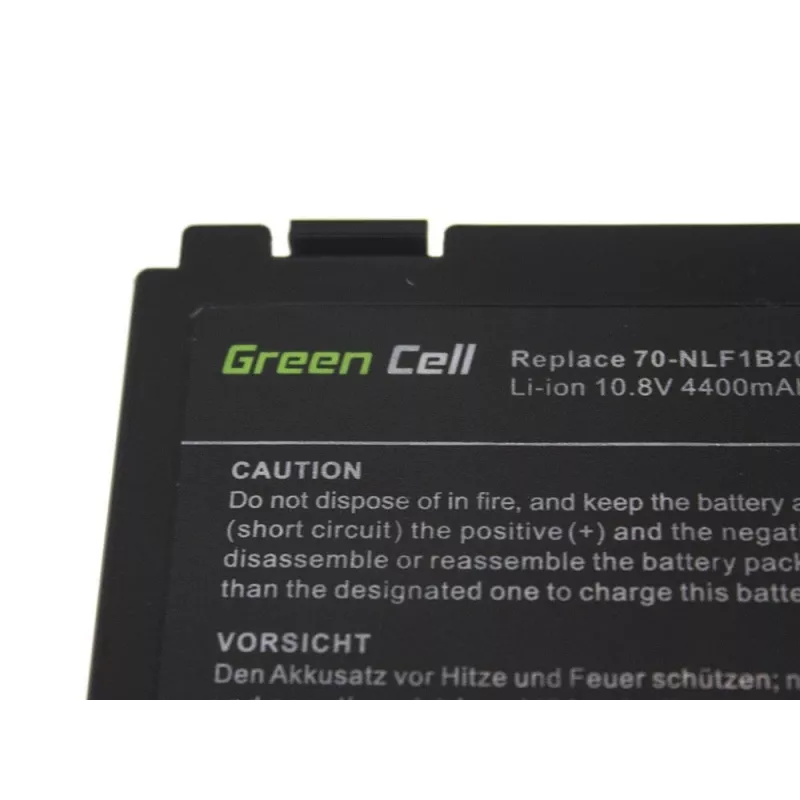 roheline Cell AS01 aku ASUS K40 K50 K60 K70 X70 jaoks, Li-Ion 10,8V 4400mAh, 6 elementi, must