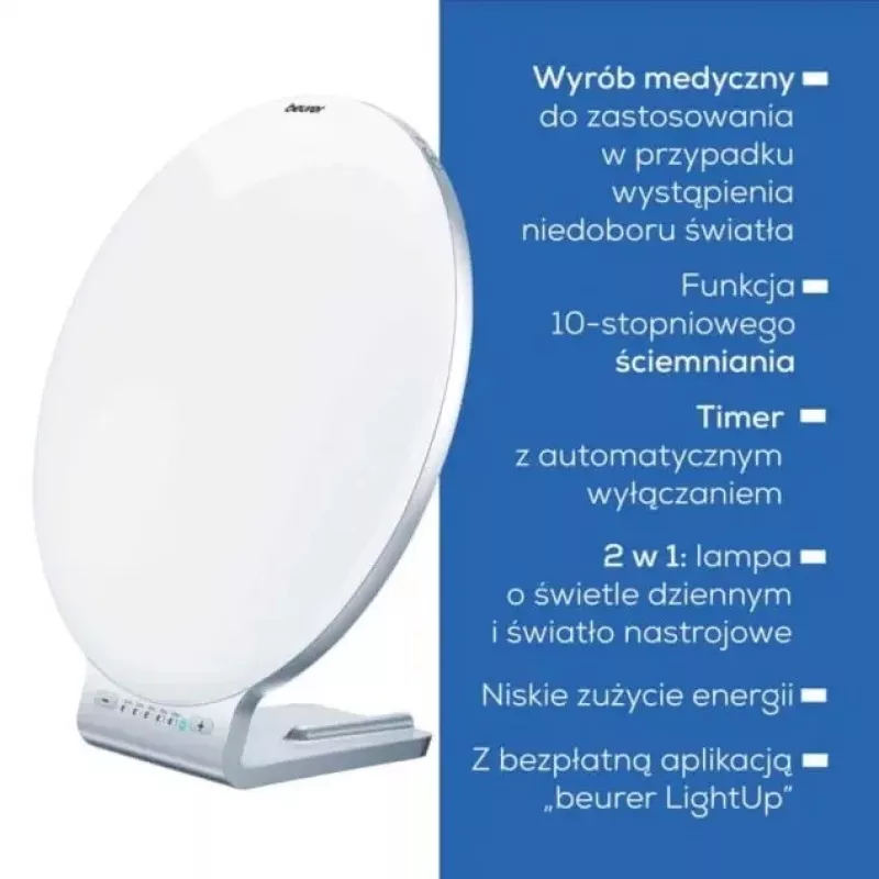 Valgusteraapialamp Beurer TL100 — 10 000 luksi intensiivsus, energiasäästlik disain