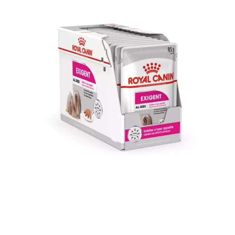ROYAL CANIN Exigent Meat Universal märg koeratoit 12×85 g — linnuliha, täiskasvanud, valivale koerale