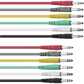 Audio patch-kaabel Omnitronic 3021005P, 6 x 0,9 m, 6,3 mm (1/4 tolli) monopesad