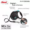 Sissetõmmatav koerarihm Flexi Must Design M — 5 m pikkus, linditüüp, max koormus 25 kg, ergonoomiline käepide