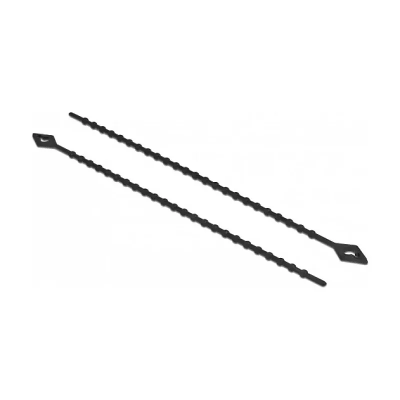Helmestatud kaabliside DeLOCK 19568 P 150 x L 2,4 mm must 100 tk