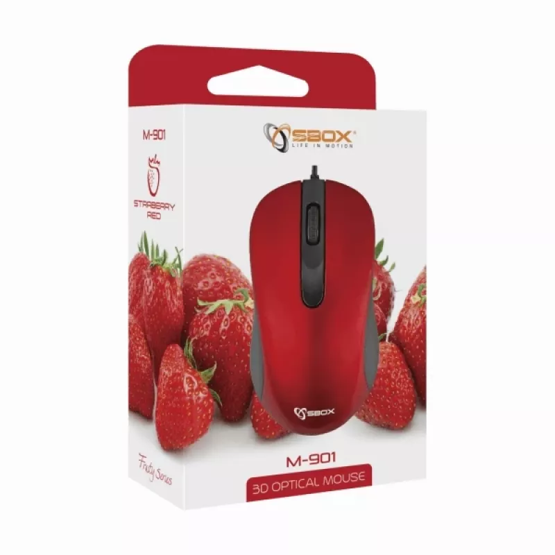 Sbox M-901 optiline hiir, punane