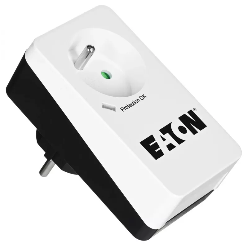 Liigpingekaitse karp Eaton Protection Box 1 FR — 1 tüüp E pistikupesa, 220–250 V, 16 A, 4000 W, must, kompaktne
