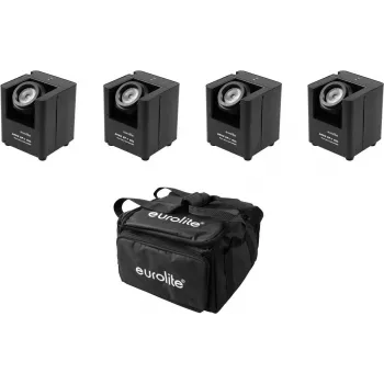 Valgustuskomplekt EUROLITE 4x AKKU UP-1 akutoitega SB-4 pehmekotiga