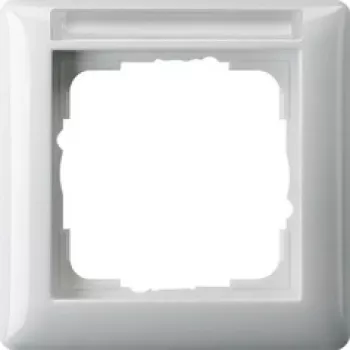 Gira Standard 55 valge kruvivaba raam, termoplastist, 80,7×80,7 mm, paksus 11,4 mm
