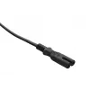 Savio CL-100 toitekaabel must 1,8 m IEC tüüp E (3,4 mm, 3,1 mm) IEC C7