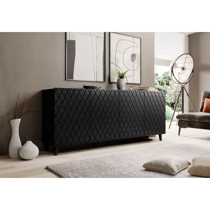 ASTI kummut 200x42x82 must matt
