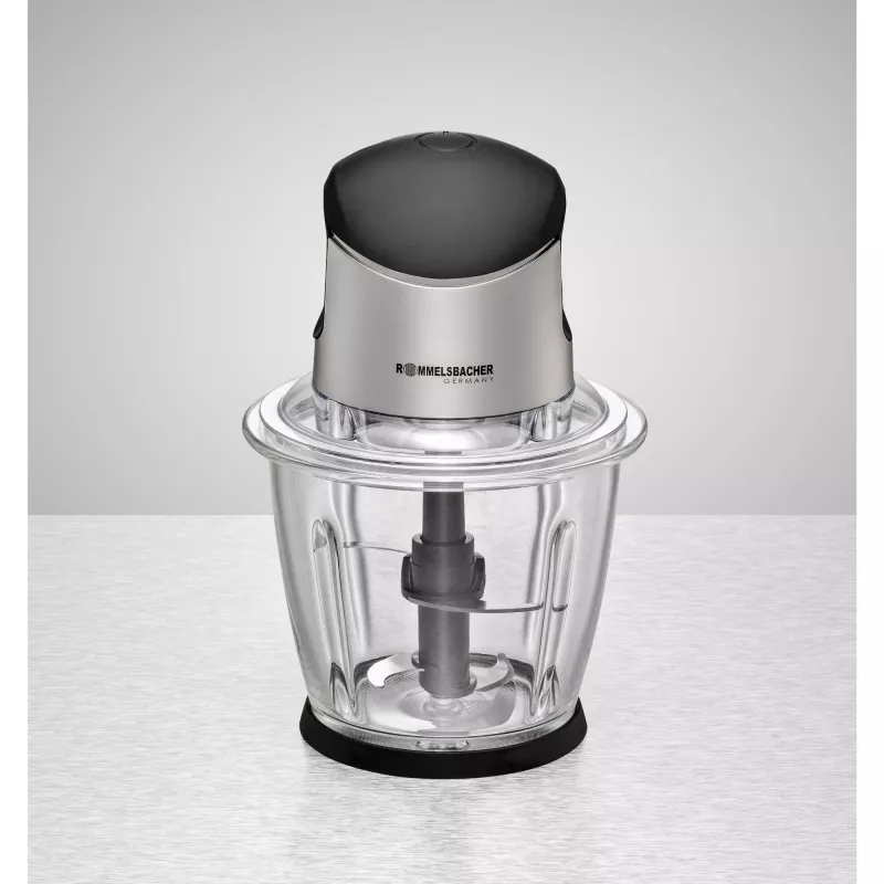 Elektriline köögihakkija Rommelsbacher MZ 500 — 1,5 L, 500 W, must roostevaba teras