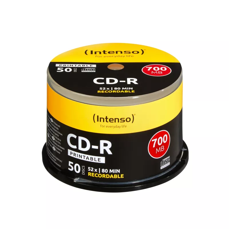 CD-R Intenso 1801125 700 MB 52x prinditav 50 tk spindel