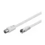 Wentronic Goobay SAT/antenni ühenduskaabel, valge, 1,5 m - F-pistik IEC/koaksiaalpistik (11726)
