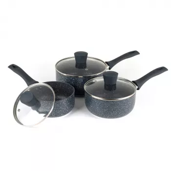 Kastrulikomplekt Russell Hobbs Nightfall Stone 3-osaline 16/18/20 cm mittenakkuva kattega