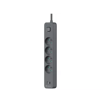 Pistikupesade jaotur TRACER TRALIS47026 1,5 m kaabli, 4 USB-pordi ja PD 18W-ga
