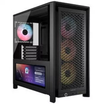 Corsair FRAME 4000D LCD RS PC-korpus, Midi-Torn, ATX, ARGB, karastatud klaas - must