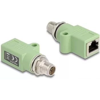 DeLOCK 60681 pistikuadapter M12 RJ45 Roheline