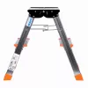Koklapitav astmelaud Krause Treppy Silver 130020 — alumiinium, 2 astet, kandevõime 150 kg, kokkupandult 55×20 cm, kaal 2 kg
