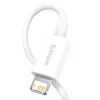 Baseus CALYS-A02 mobiiltelefoni kaabel Valge 1 m USB A Lightning