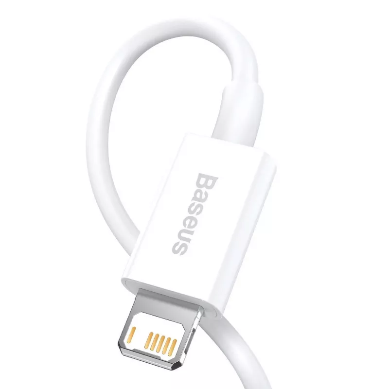 Baseus CALYS-A02 mobiiltelefoni kaabel Valge 1 m USB A Lightning