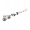 DeLOCK Keystone-moodul RJ45 pesa LSA-le Cat.6A metallriiv tööriistavaba 90° nurgaga varjestatud