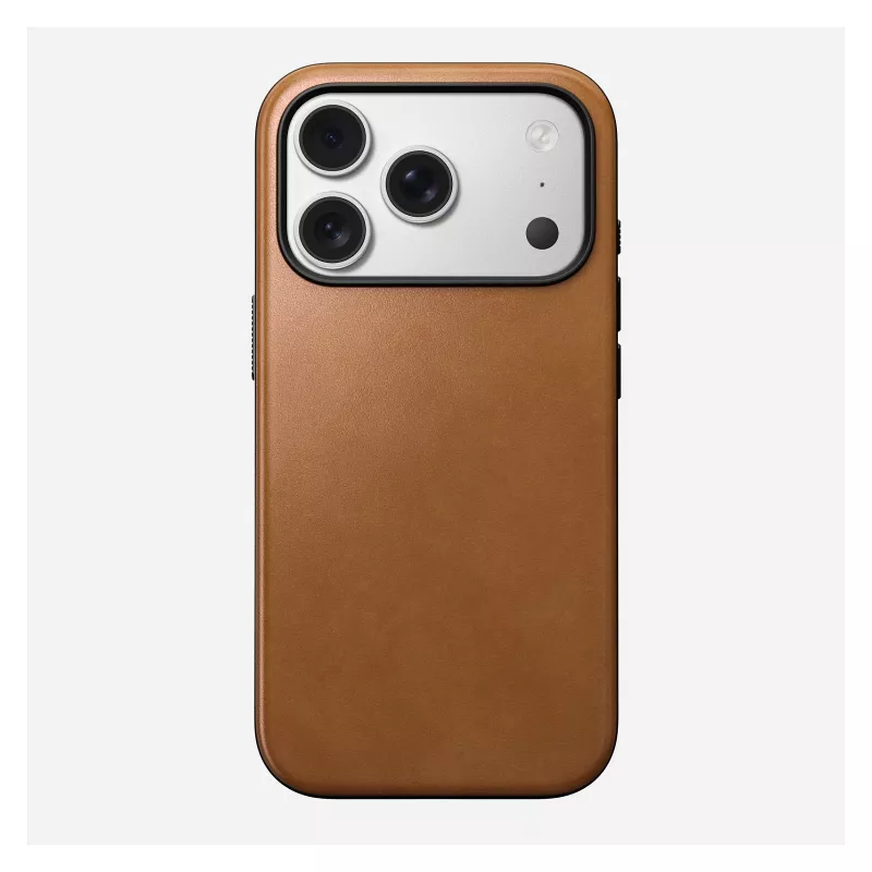 Mobiiltelefoni ümbris Nomad Modern Leather Case kate iPhone 17 Pro, 16 cm (6,3 tolli), tan, nahk ja PC/TPU