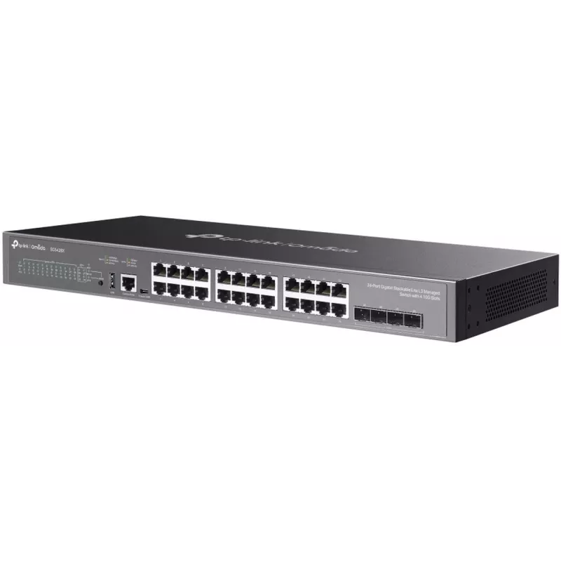 TP-Link Omada SG5428X võrgulüliti, hallatav, L3, Gigabit Ethernet (10/100/1000), must