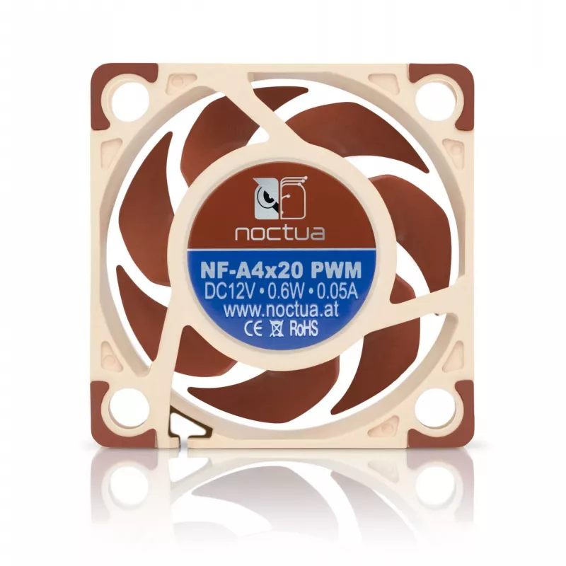 Ventilaator Noctua NF-A4x20 PWM 40 mm, 4-kontaktiline PWM, 5–12 V, 1200–5000 p/min, 9,4 m³/h, 14,9 dB, 32×32 mm kinnitus