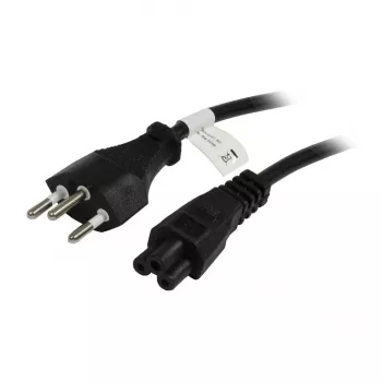 Synergy21 Netzkabel 230V Schweiz(Stecker)J12/Kaltgeräte C5(Buchse,Michymouse), 1,8m, Black,